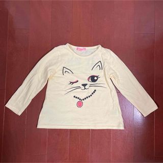 イオン(AEON)のイオン　イエロー　猫　長袖トップス　110cm(Tシャツ/カットソー)