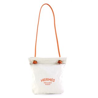 エルメス(Hermes)のエルメス HERMES ショルダーバッグ アリーヌPM コットン ライトベージュ/オレンジ ユニセックス 送料無料【中古】 e57193a(ショルダーバッグ)