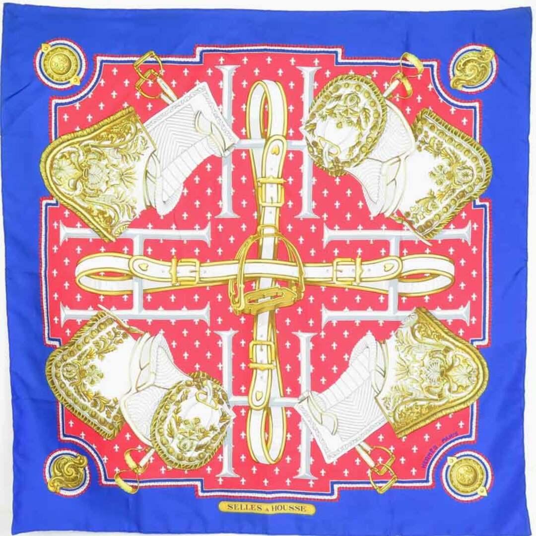 Hermes - エルメス HERMES スカーフ カレ90 SELLES A HOUSSE シルク