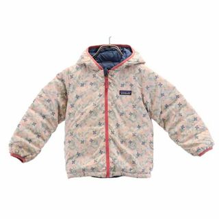 パタゴニア(patagonia)のパタゴニア アウトドア 61371 総柄 長袖 リバーシブル ダウンパーカ ピンク系 patagonia ロゴ キッズ 古着 【231104】(ジャケット/上着)