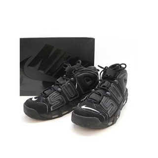 シュプリーム(Supreme)のSupreme×NIKE シュプリーム ナイキ Air More Uptempo black スニーカー ブラック 27.5cm(スニーカー)