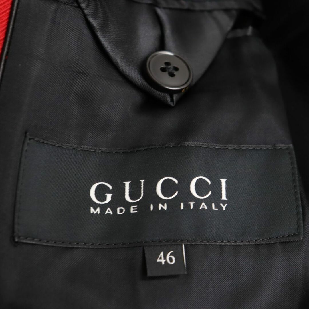 Gucci - 極美品○GUCCI グッチ 383224 襟ベロア切り替え フライ