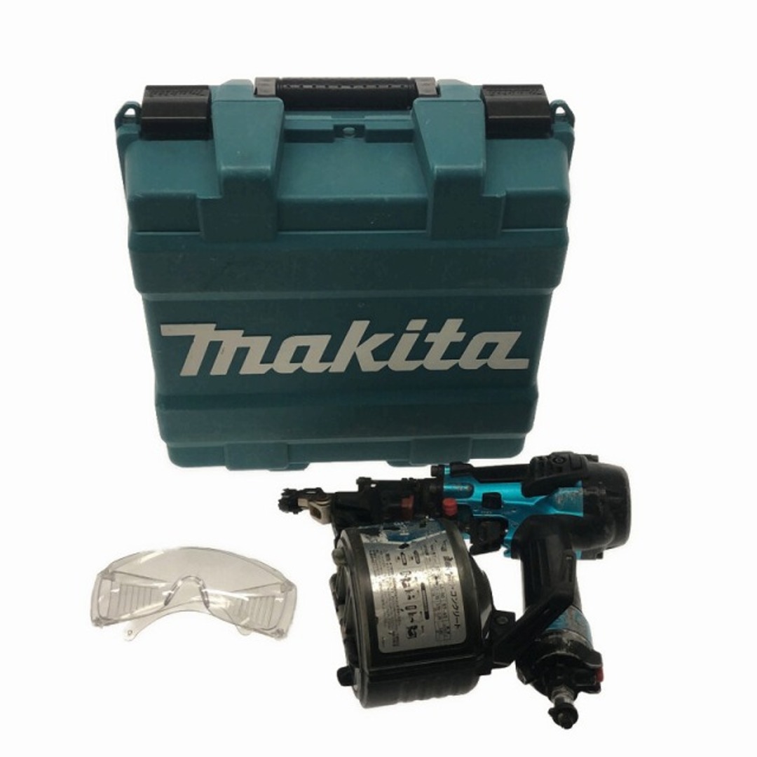 ☆中古品☆makita マキタ 65mm 高圧 エア釘打機 AN633H 青/ブルー エア釘打ち機 ロール釘打機 ロール釘打ち機 コイルネイラ 79942