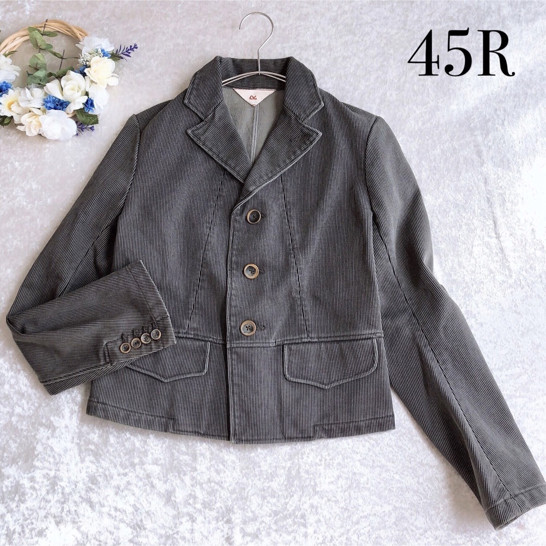 美品♡45R デニムジャケット ストライプ R刺繍 日本製 45rpm | フリマアプリ ラクマ
