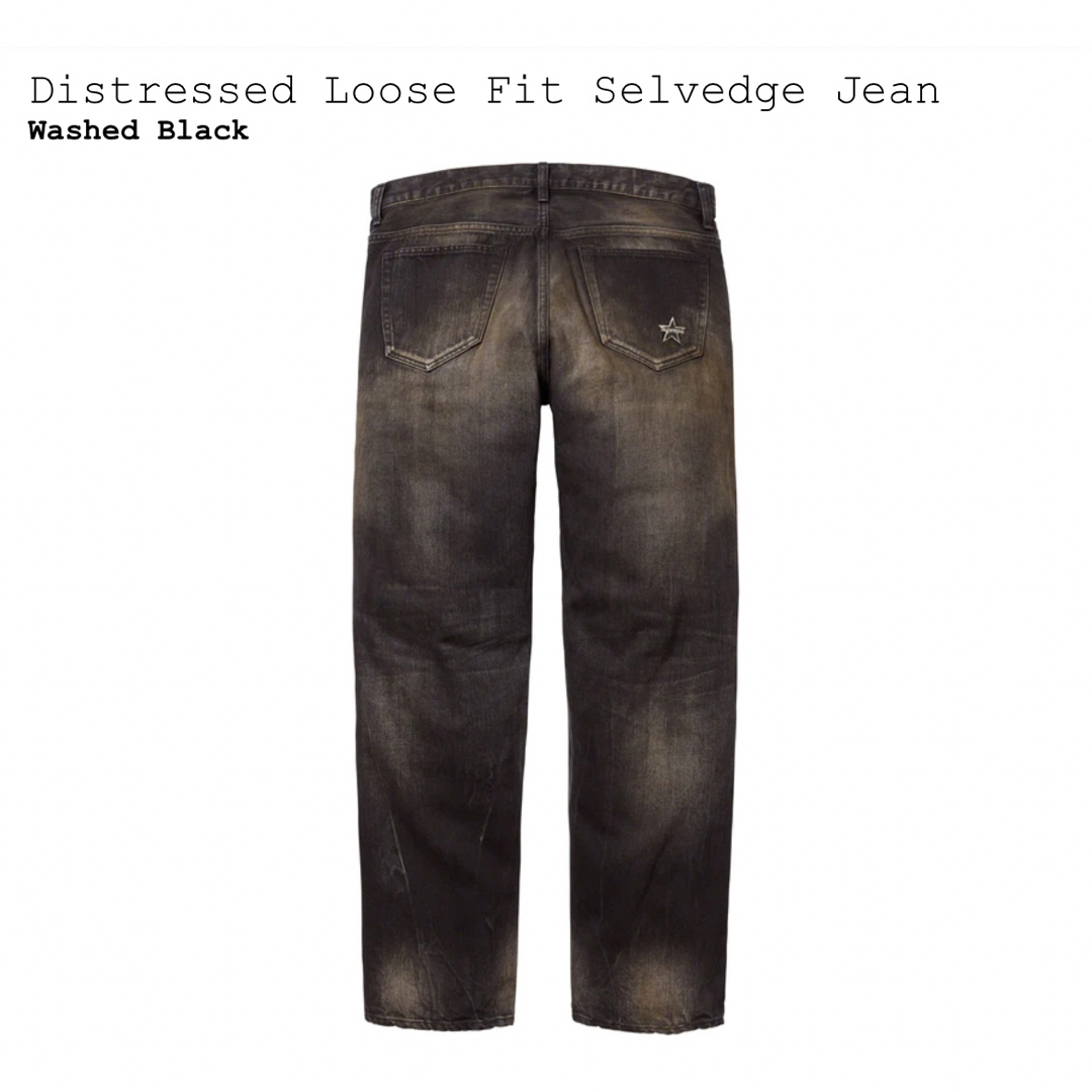 Supreme - Distressed Loose Fit Selvedge Jeanの通販 by アド's shop