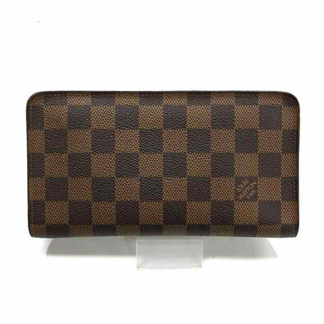 LOUIS VUITTON ルイヴィトン ポルトモネ ジップ N61728 長財布 ダミエ エベヌ 財布 ラウンドファスナー ブラウンJA-17931