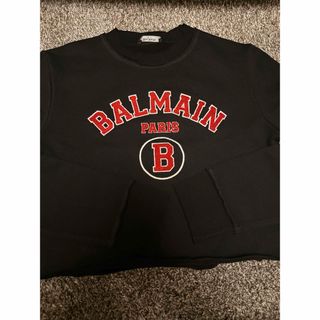 BALMAIN - バルマン ボーダーロゴトレーナー キッズ14A 大人でもokの