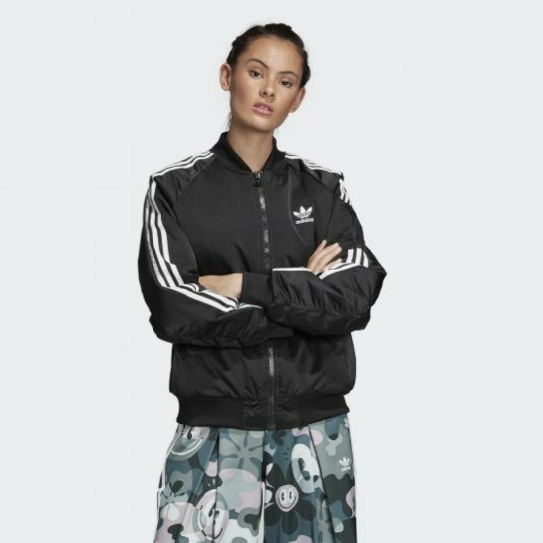 adidas(アディダス)の【ハティスチュワート】adidas★中綿ジャケット★パファージャケット★黒★S レディースのジャケット/アウター(ダウンジャケット)の商品写真