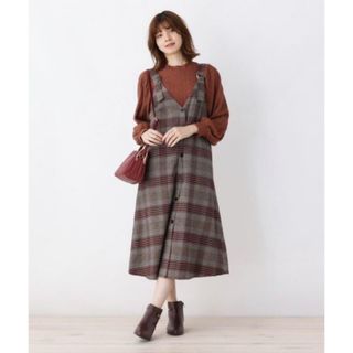 グローブ(grove)の＊美品＊grove フロントボタン付き ジャンスカ anysis系(ロングワンピース/マキシワンピース)