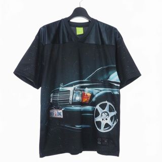 ハフ(HUF)のハフ HUF ヴィンテージカープリント フットボールシャツ Tシャツ M 黒(Tシャツ/カットソー(半袖/袖なし))