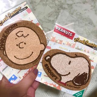 ピーナッツ(PEANUTS)のpeanuts♦︎コルクコースター　スヌーピー /チャーリーブラウン(キャラクターグッズ)