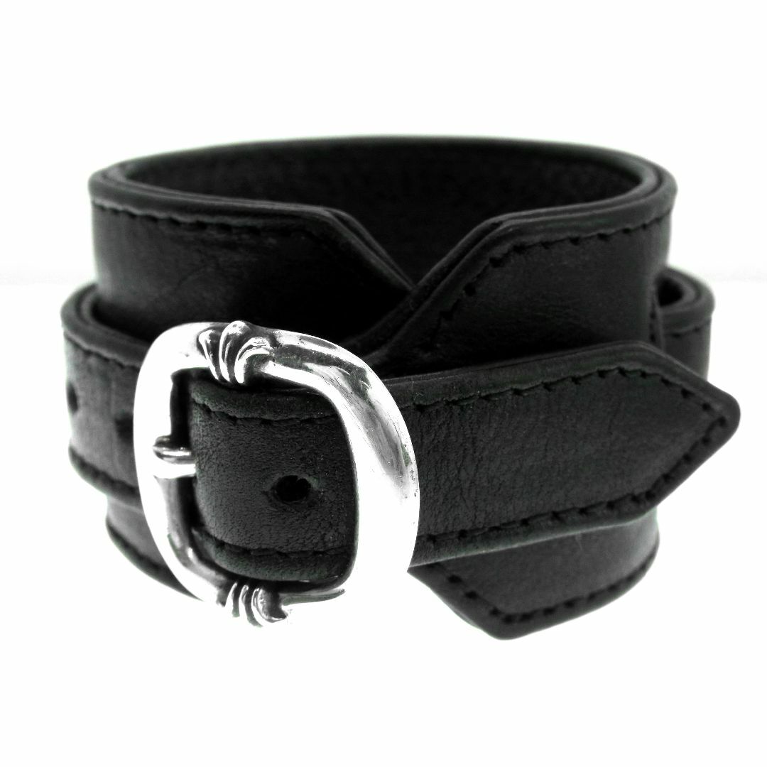 クロムハーツ CHROME HEARTS ■ 【 RR TINY BUCKLE 】 ロックンロール レザー ブレスレット s2117710状態コメント