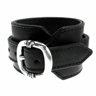 クロムハーツ(Chrome Hearts)のクロムハーツ CHROME HEARTS ■ 【 RR TINY BUCKLE 】 ロックンロール レザー ブレスレット s2117(ブレスレット)