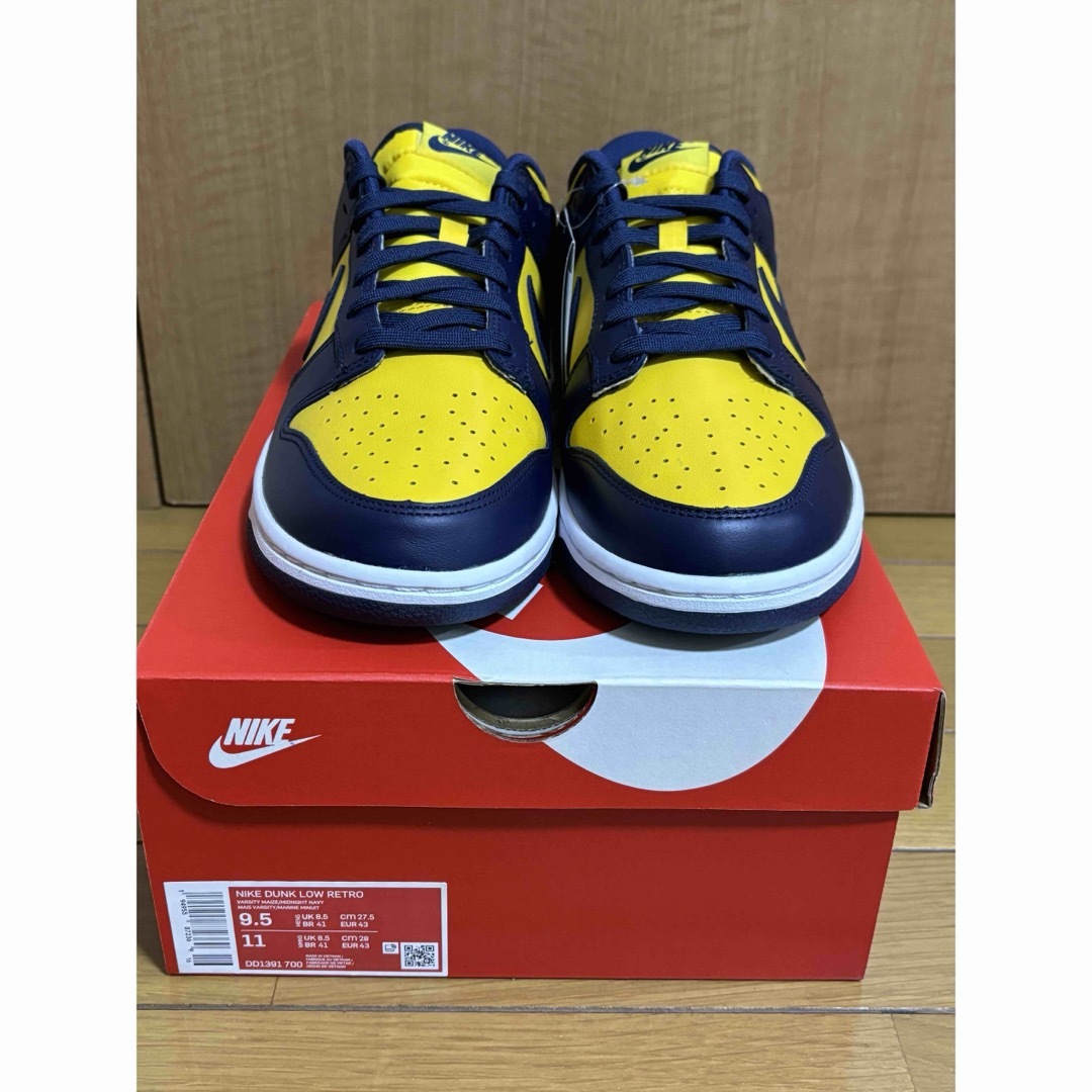 靴/シューズNIKE DUNK LOW RETRO ダンク ミシガン 未使用