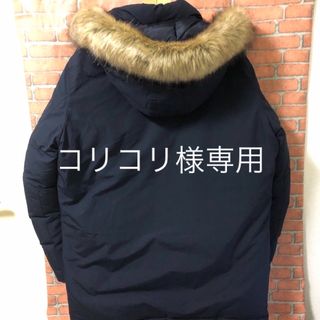 トミーヒルフィガー(TOMMY HILFIGER)の【極美品】トミーヒルフィガー　ダウンジャケット　ファー付フード　ネイビー(ダウンジャケット)