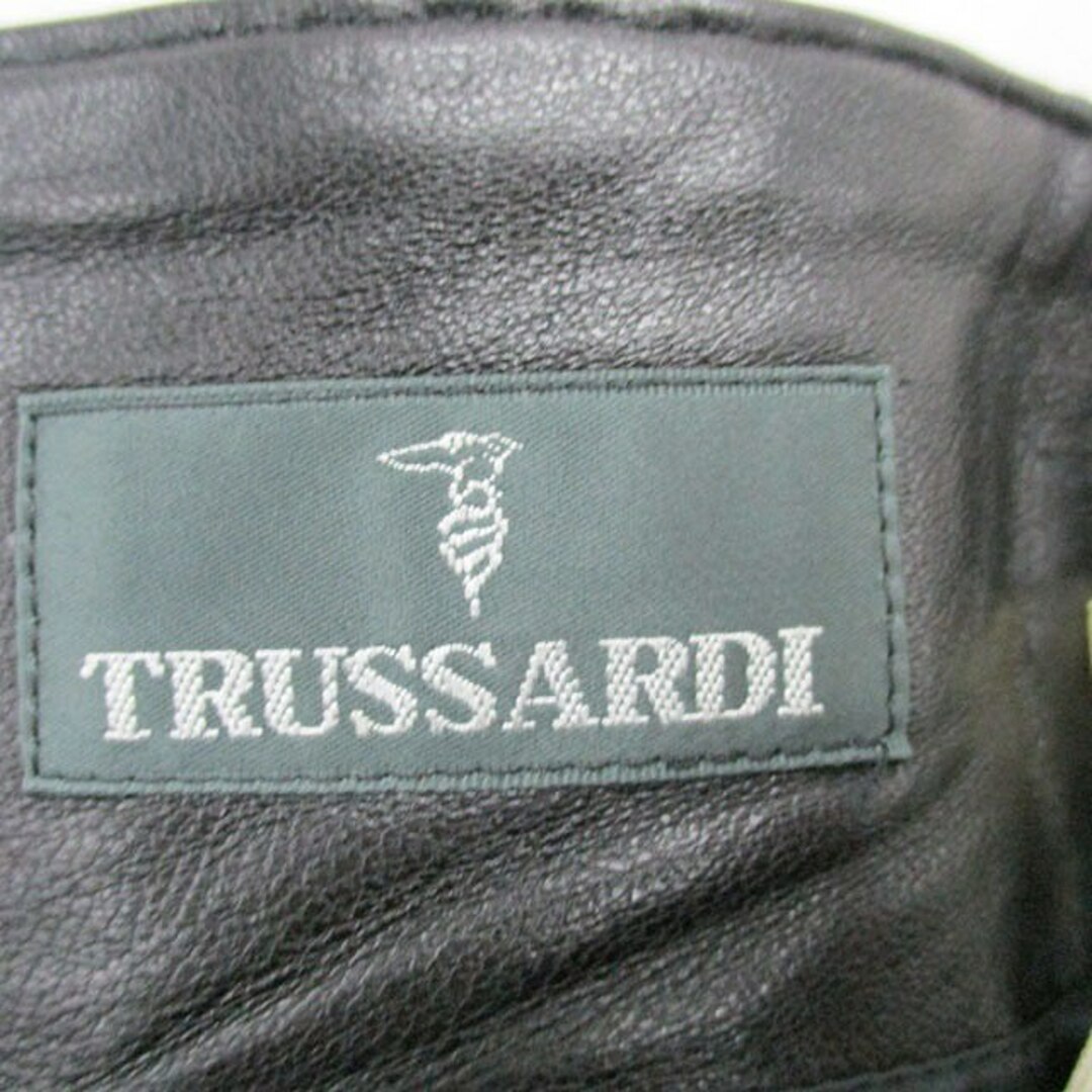 Trussardi - トラサルディ タイト レザー スカート 膝丈 羊革 シンプル