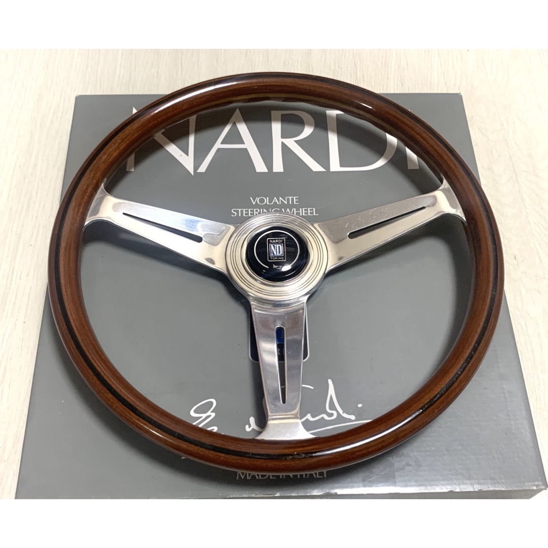 汎用パーツ希少【NARDI Classic】36.5Φ ウッドステアリング　ナルディ　良好