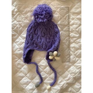 PURPLE FLOWER BEANIE HAT ❄️🧶 (ニット帽/ビーニー)