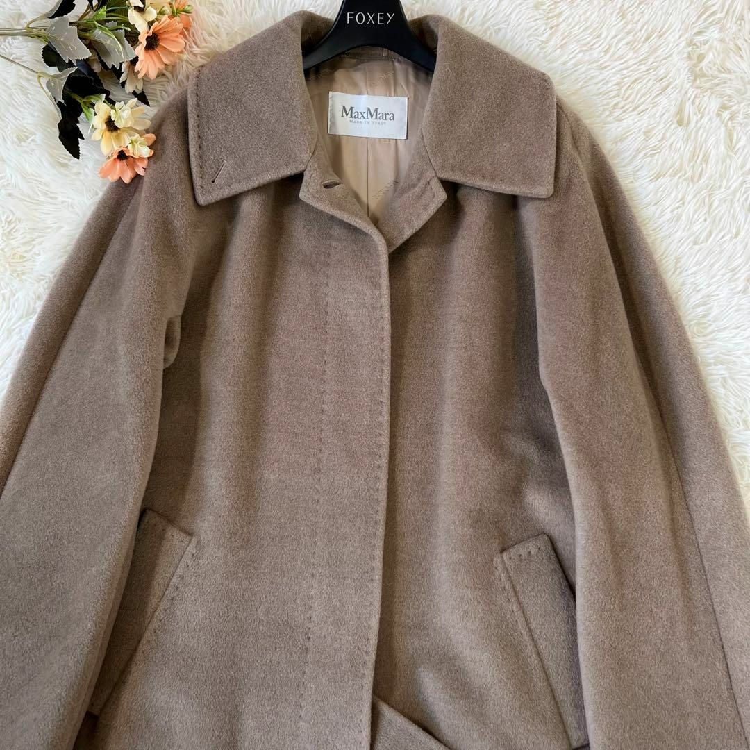 MaxMara 白タグ ダブルフェイス カシミヤ ウール 比翼 ロング コート