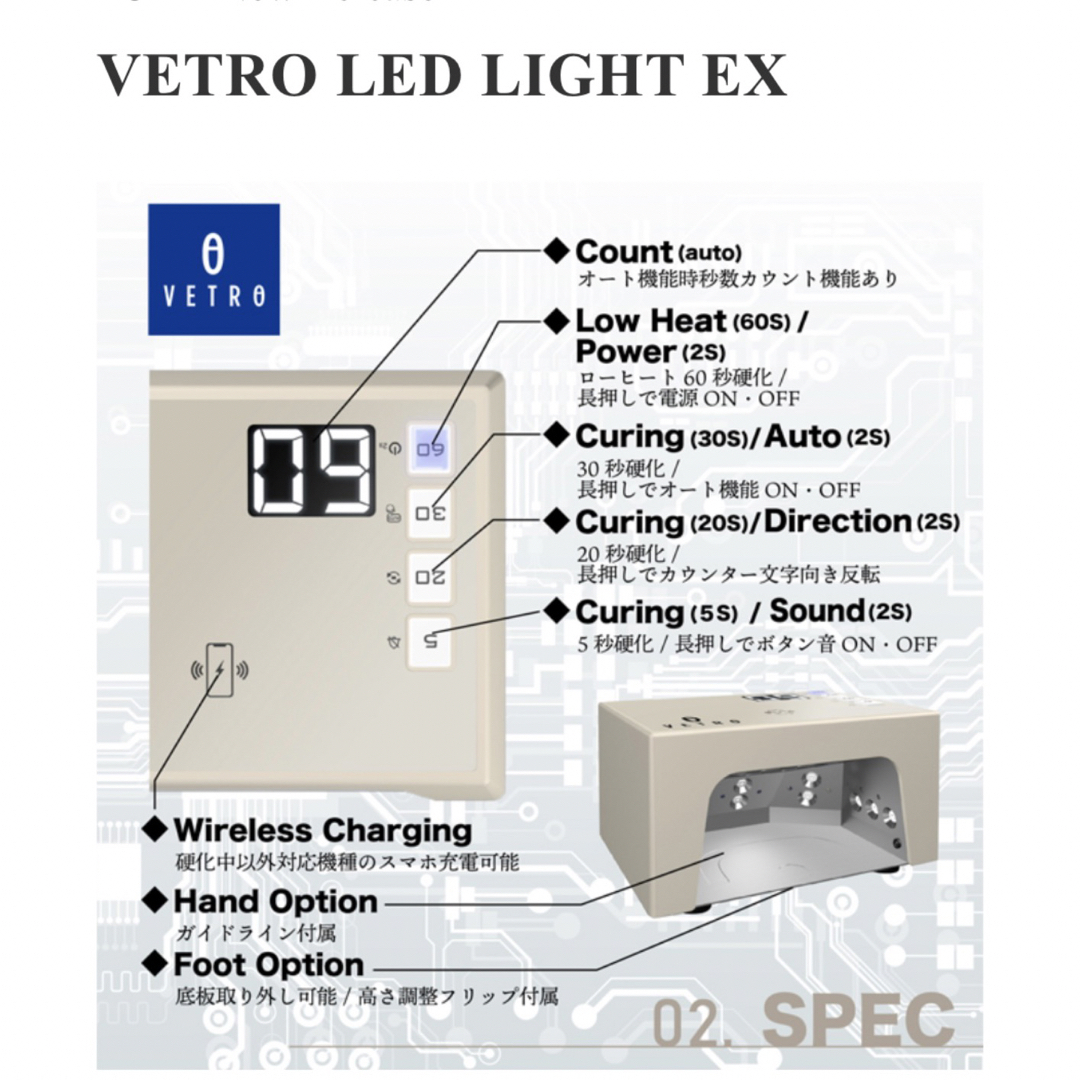【新品、未使用】VETRO LED LIGHT EX ベトロ LEDライト