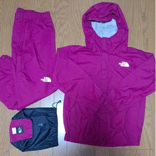 ザノースフェイス(THE NORTH FACE)の新品【ノースフェイス】140cm レインウエア　ジャンパー　パンツ(ジャケット/上着)