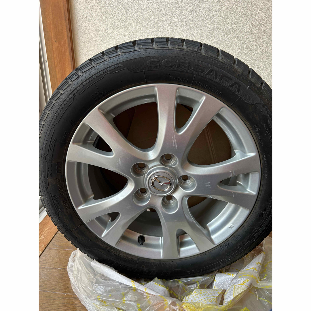 スタッドレスタイヤ205/50R16（マツダ純正16インチホイール）自動車/バイク