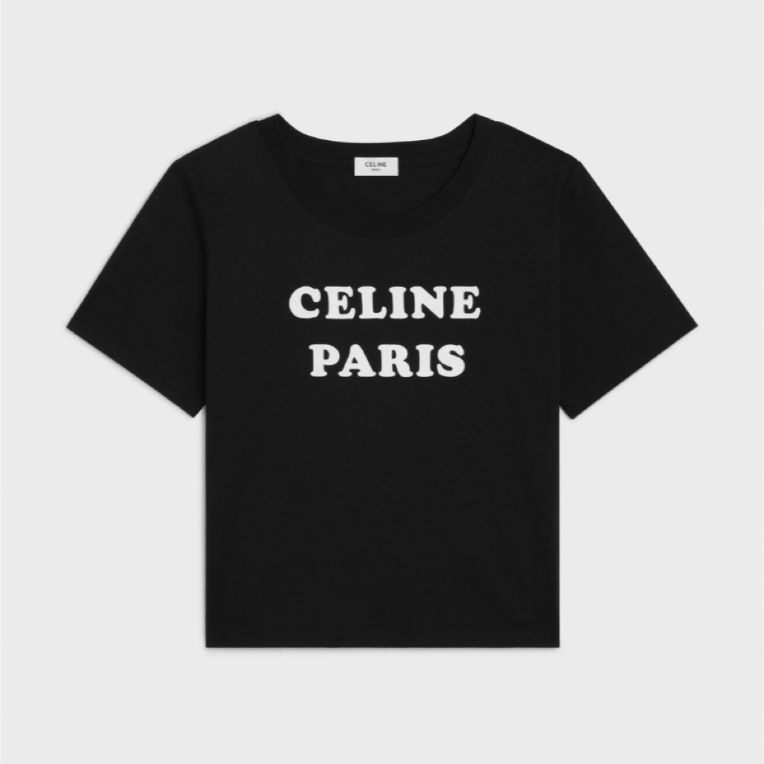 新作 新品 CELINE PARIS セリーヌ ボクシー Tシャツ ブラック半袖