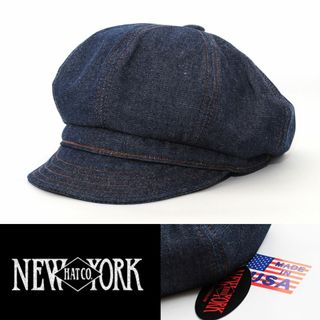 ニューヨークハット(NEW YORK HAT)のキャスケット 帽子 ニューヨークハット ブルー 6221-BLUE XLサイズ(キャスケット)