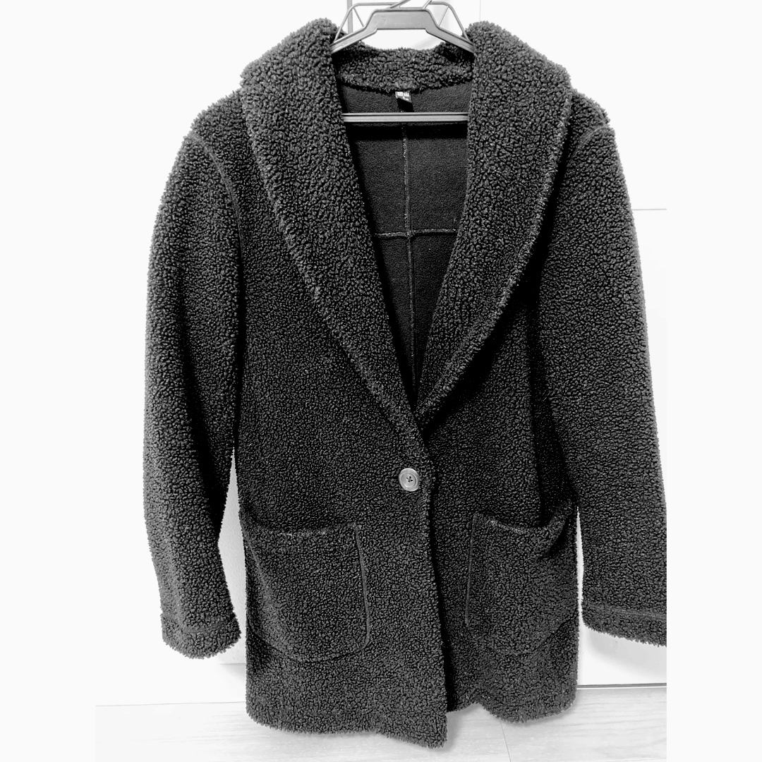 UNIQLO(ユニクロ)のジャケット コート 黒 レディースのジャケット/アウター(ロングコート)の商品写真