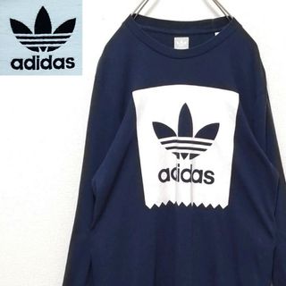 SALE/ 80年代 USA製 adidas アディダス ワンポイントロゴ 長袖Ｔシャツ シングルステッチ ライトブルー (メンズ M)   N8421