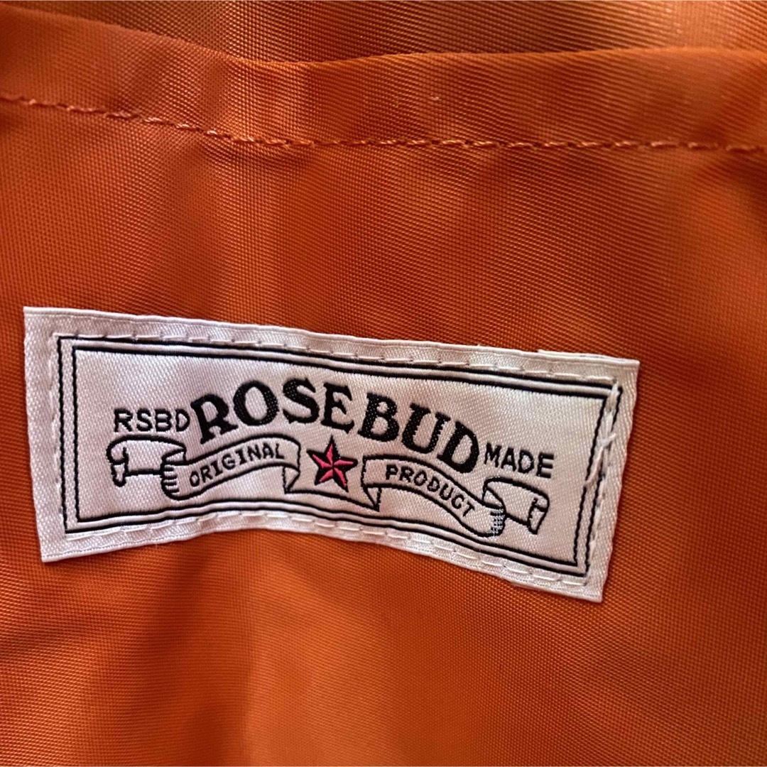 ROSE BUD(ローズバッド)の【美品】ROSE BUD ミリタリー サテンフリルトートバッグ カーキ×オレンジ レディースのバッグ(トートバッグ)の商品写真