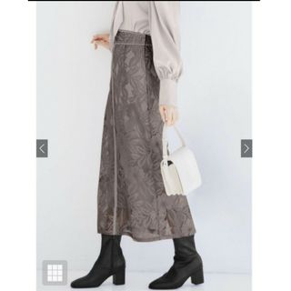 グレイル(GRL)の《新品》GRL 花柄レースバックスリットスカート(ロングスカート)