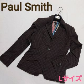 ポールスミス ブラックレーベル  ストライプ テーラードジャケット 38 ブラック系 Paul Smith BLACK LABEL  レディース   【230324】