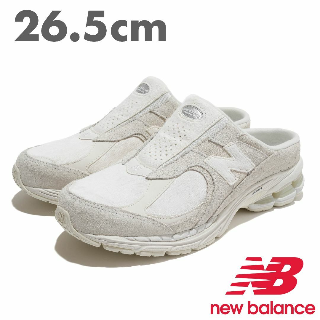 で公式に取扱 新品 New Balance Mule Offwhite ハラコ 限定 26.5 | www