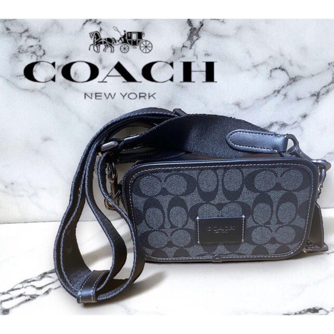 COACH NEW YORK　メンズショルダーバッグ　ブラック