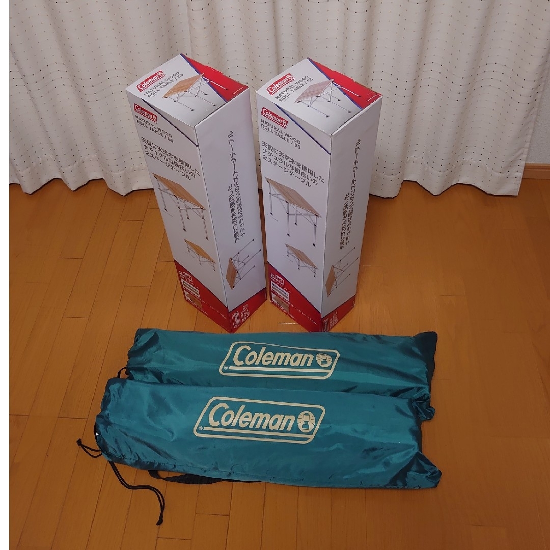 Coleman(コールマン)のコールマン Coleman　ナチュラルウッドロールテーブル 65　×2台セット インテリア/住まい/日用品の机/テーブル(アウトドアテーブル)の商品写真