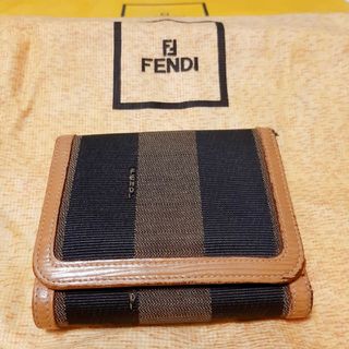 FENDI 3つ折り財布/レザー/KHK/無地/レディース+soporte.cofaer.org.ar