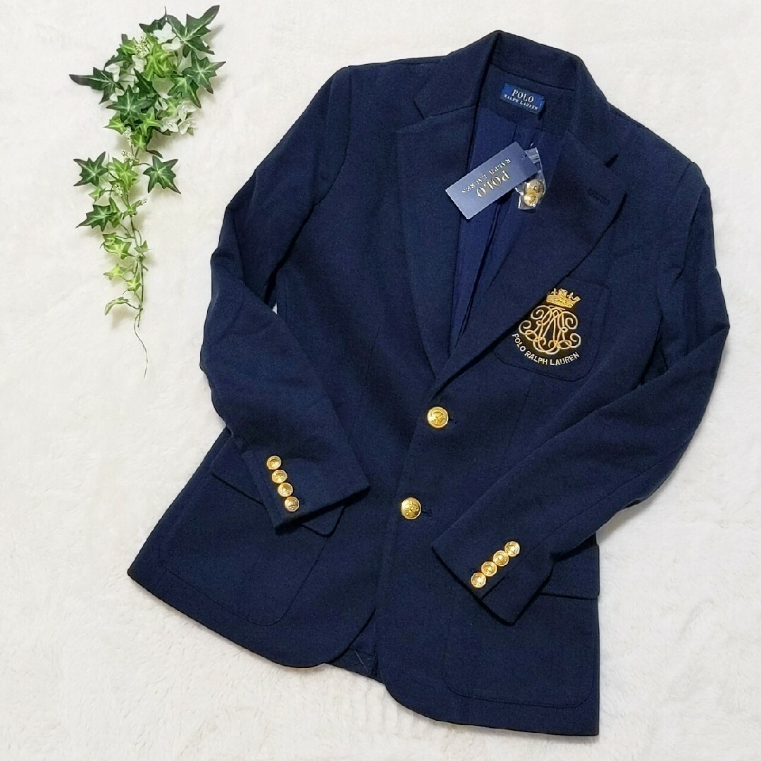 POLO RALPH LAUREN(ポロラルフローレン)の新品同様 タグ付 ポロラルフローレン 紺ブレ 金ボタン ストレッチ テーラード レディースのジャケット/アウター(テーラードジャケット)の商品写真