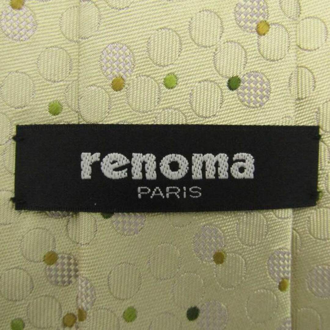 RENOMA(レノマ)のレノマ ブランド ネクタイ ドット パネル柄 シルク 日本製 メンズ イエロー renoma メンズのファッション小物(ネクタイ)の商品写真