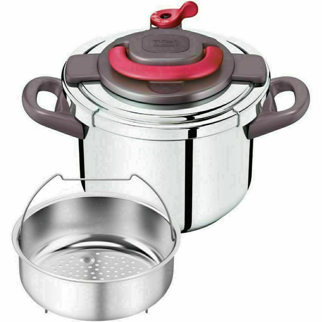 T-fal - ティファール 圧力鍋 6L IH対応 4~6人用 ワンタッチ開閉 新品T