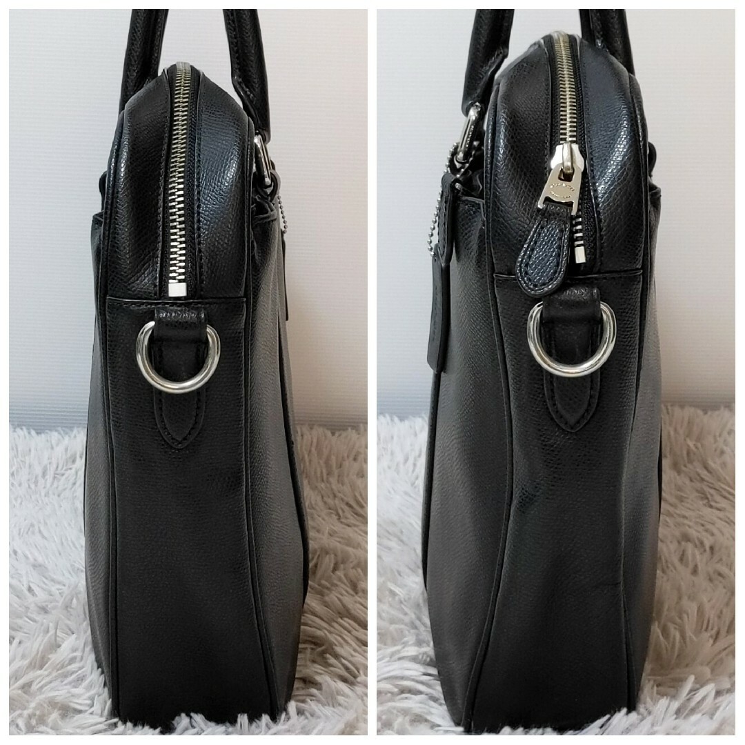 COACH - 美品 COACH 2way A4収納 レザー 黒 ビジネス ショルダー