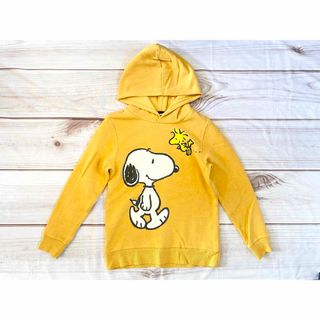 スヌーピー(SNOOPY)の【122/128】H&M SNOOPYスヌーピー長袖パーカートレーナーフーディー(Tシャツ/カットソー)