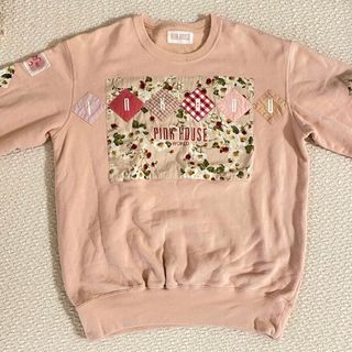 PINK HOUSE 両面 プリント スウェット トレーナー グリーン