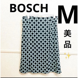 ボッシュ(BOSCH)のBOSCH 水色 タイトスカート 青 ミントグリーン ミニ丈 膝丈 美品(ミニスカート)