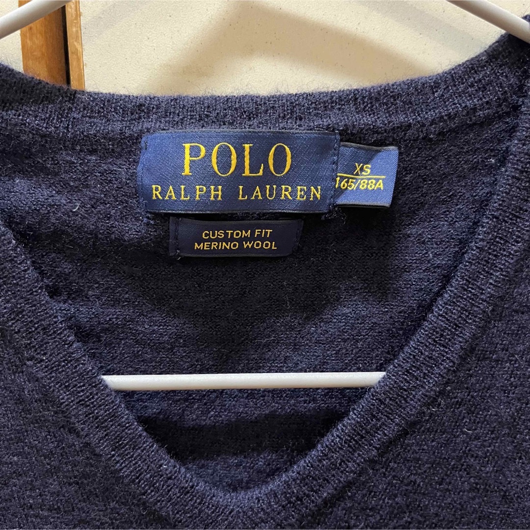 POLO RALPH LAUREN(ポロラルフローレン)のラルフローレン　ニット　紺　長袖　ポロ レディースのトップス(ニット/セーター)の商品写真