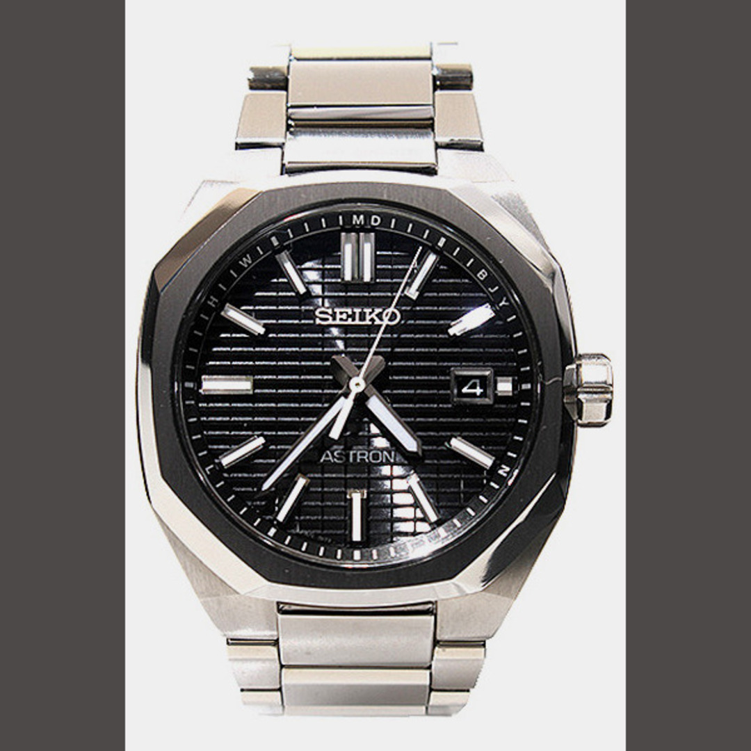ブラック購入日美品 SEIKO セイコー ASTRON SBXY063 ソーラー電波 腕時計