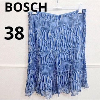ボッシュ(BOSCH)のBOSCH ボッシュ ブルー 膝丈スカート タイトスカート 青 スカイブルー(ひざ丈スカート)