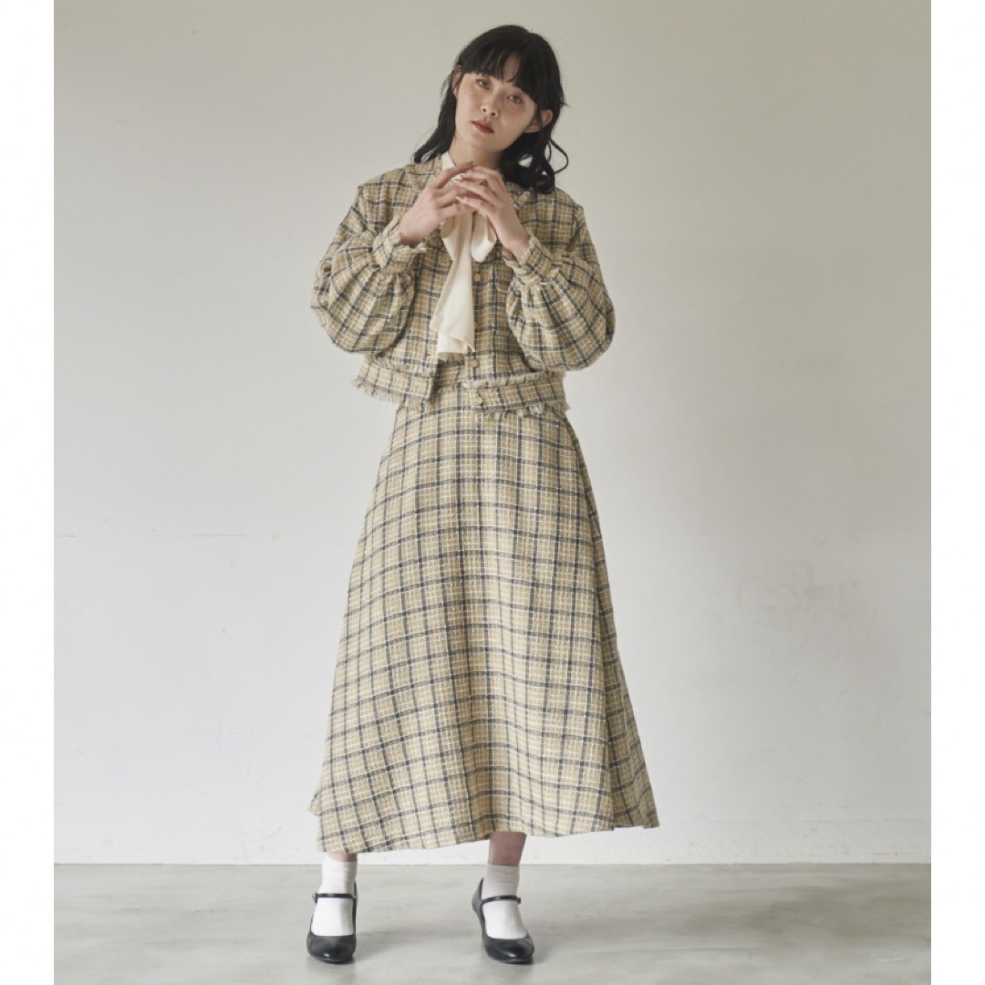 tweed flare skirt/ツイードフレアスカート レディースのスカート(ロングスカート)の商品写真