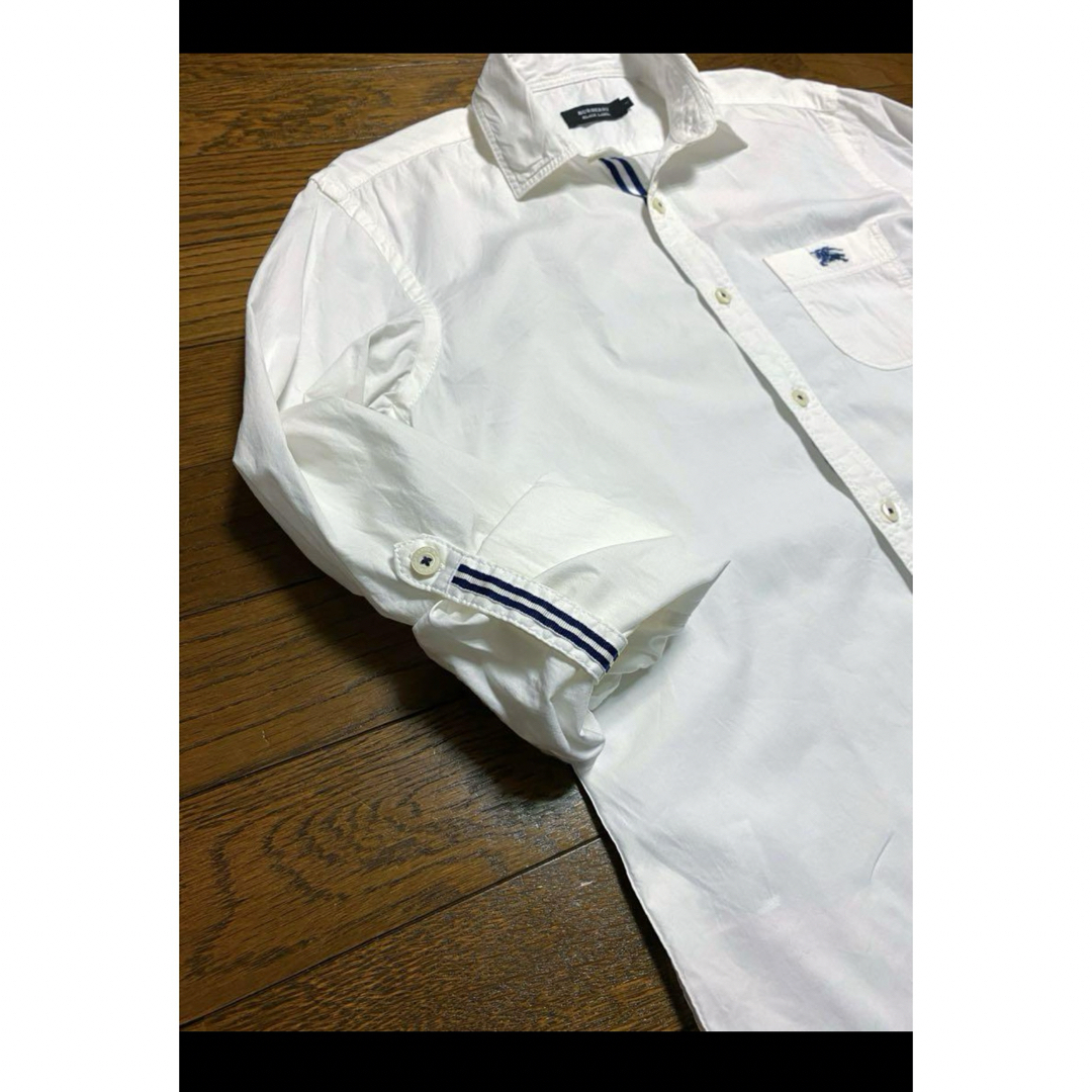 BURBERRY BLACK LABEL(バーバリーブラックレーベル)のバーバリー 長袖 シャツ ワイシャツ ホワイト ストレッチ     NO1600 メンズのトップス(シャツ)の商品写真