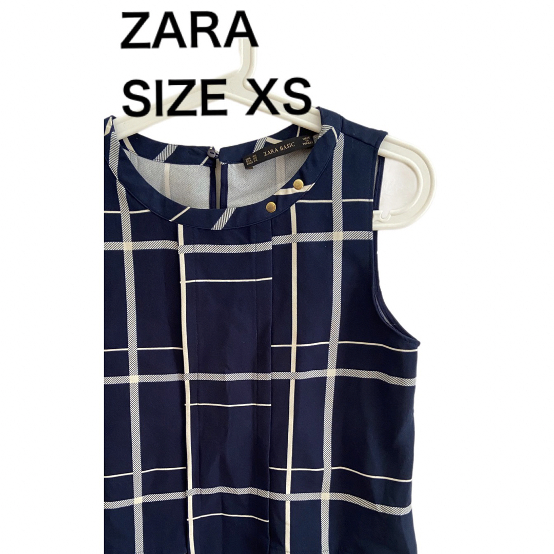 ZARA(ザラ)のZARA ザラ ノースリーブ ブラウス サイズXS レディースのトップス(シャツ/ブラウス(半袖/袖なし))の商品写真